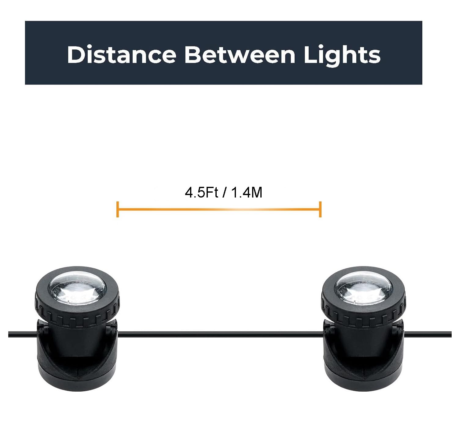 Tensul Warm White Pond Lights, Underwater Landscape Spotlights, Ip68 Waterproof Submersible Fountain Lights For Garden Yard Aquarium Pond Fountain Waterfall (3 Lights)