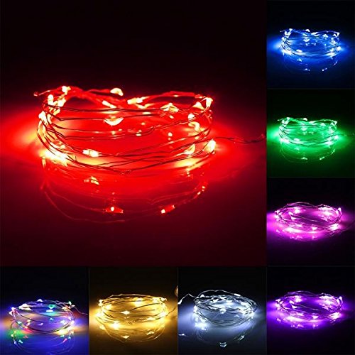 Fantado 20 Red Led Micro Fairy String Lights, Wire (6Ft, Battery Operated) By Paperlanternstore