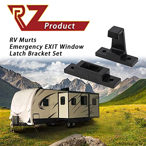 Aucuda RV EXIT Window Latch Bracket - Black Stainless Steel Replacement Hardware for Camper Windows