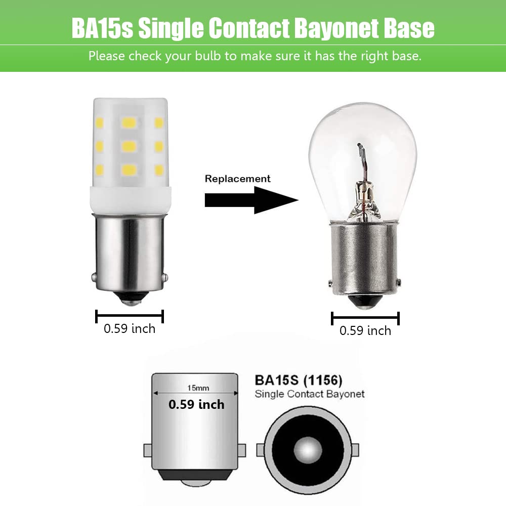Makergroup 1156 1141 Led Light Bulbs  Weatherproof Ba15S S8 Sc Bayonet Single Contact Base  2W Warm White 2700K-3000K 12V For Outdoor Landscape Deck Driveway Path Lights And Rv Lighting 6Pcs
