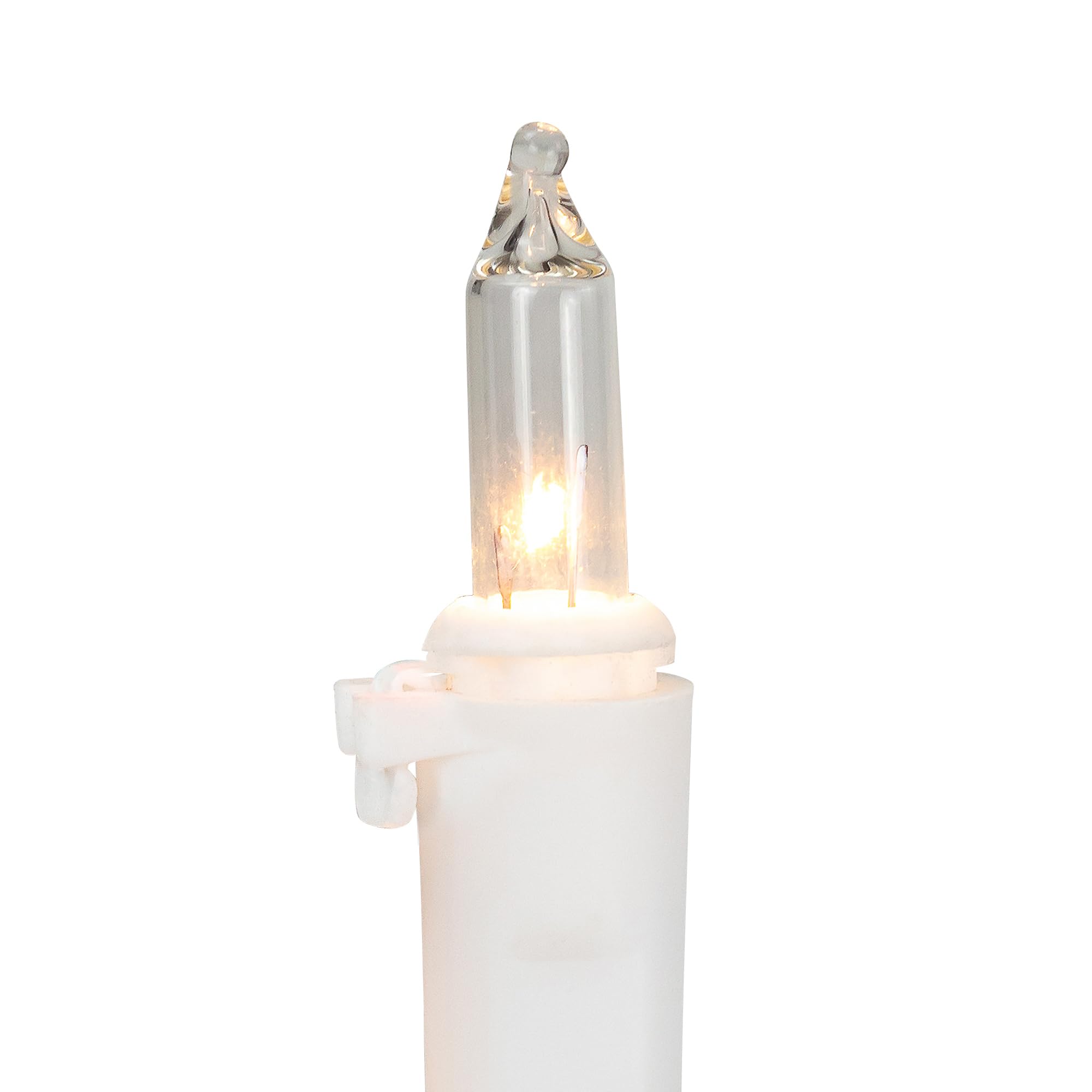 Northlight Mini Christmas Light Set - 50ct - 10 White Wire - Red, White, Blue - Glass