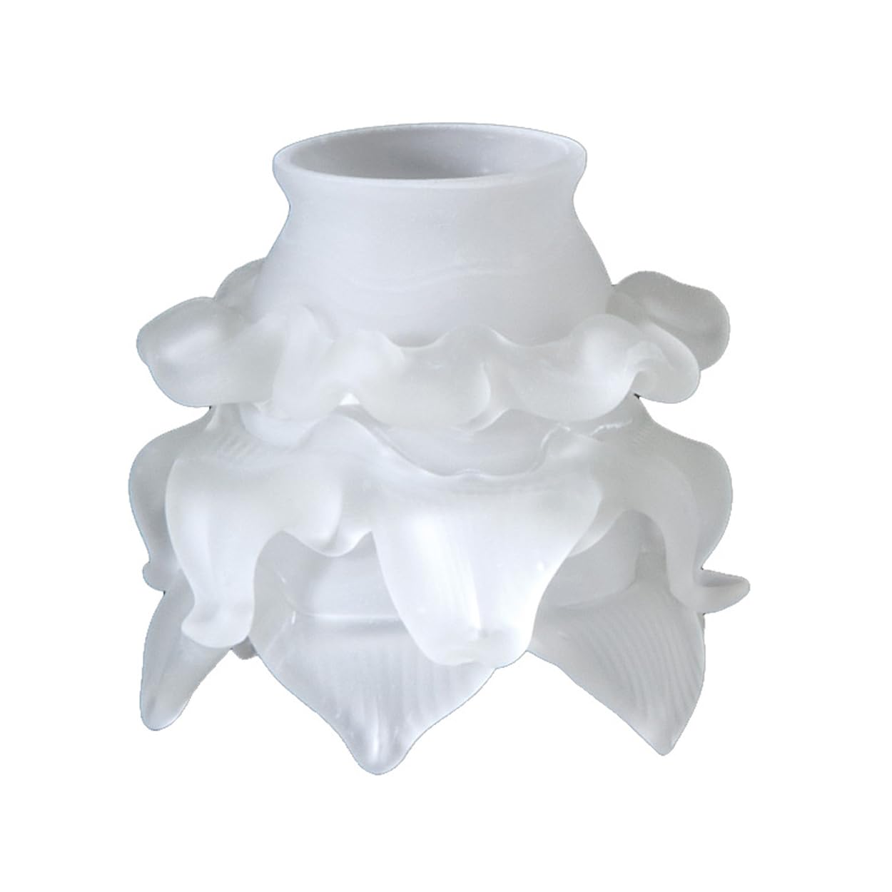 B&P Lamp® 2 1/4&quot; Fit, Satin Crystal Rose Shade, 4&quot; H