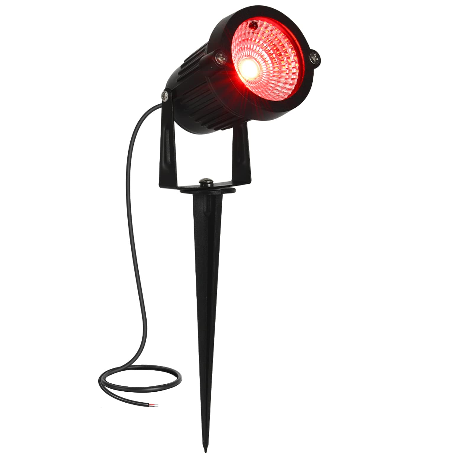 AHSELLUS Low Voltage Landscape Lights RGB Color Changing 5W DC12V Outdoor Waterproof Spotlight Multi-Colored 1 Pack