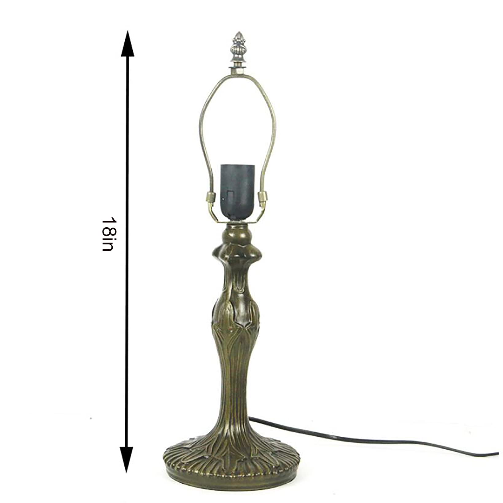 errzom Tiffany Style Table Lamp - Stained Glass Purple Tulip, 12" Reading Desk Light for Bedroom, Study, Living Room, Office