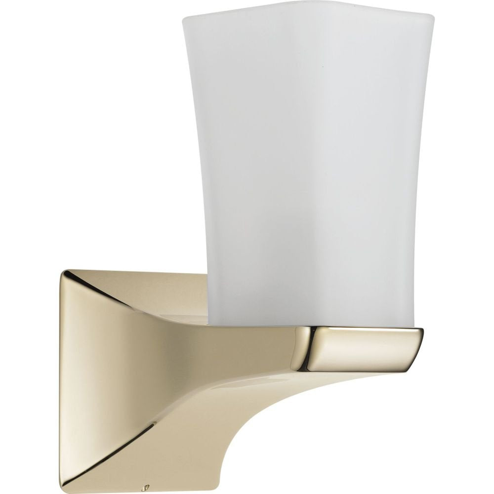 Delta 75270 Tesla Bathroom Sconce, Glass, Brilliance Polished Nickel, Model PN