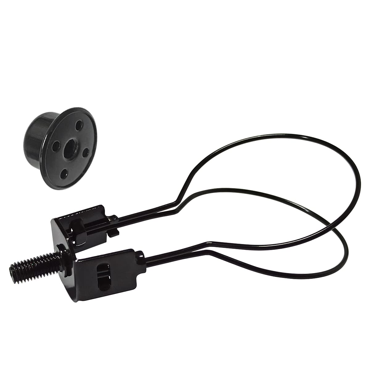 Yuntop Clip On Lampshade Adapter, Metal Shade Light Bulb Holder, 1.2X2.1X4.3 In, Black, Includes Finial & Levellers