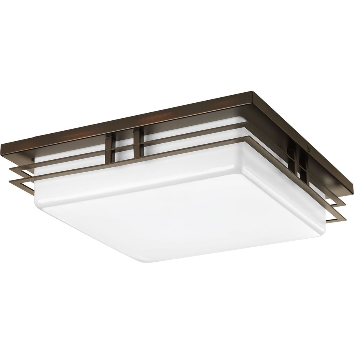 Progress Lighting Helm Collection Two-Light 14'' Led Flush Mount,Bronze