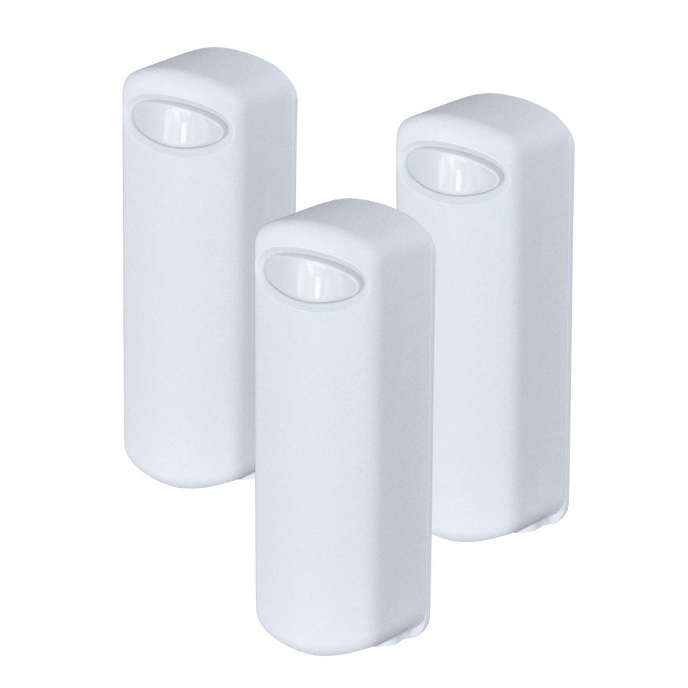 Ecolight Battery Operated LED Lights (3 Pack) 3-Inch LED Tap Light, Mini Flashlight, Emergency Light, 10 Lumens, 4000K, with Com