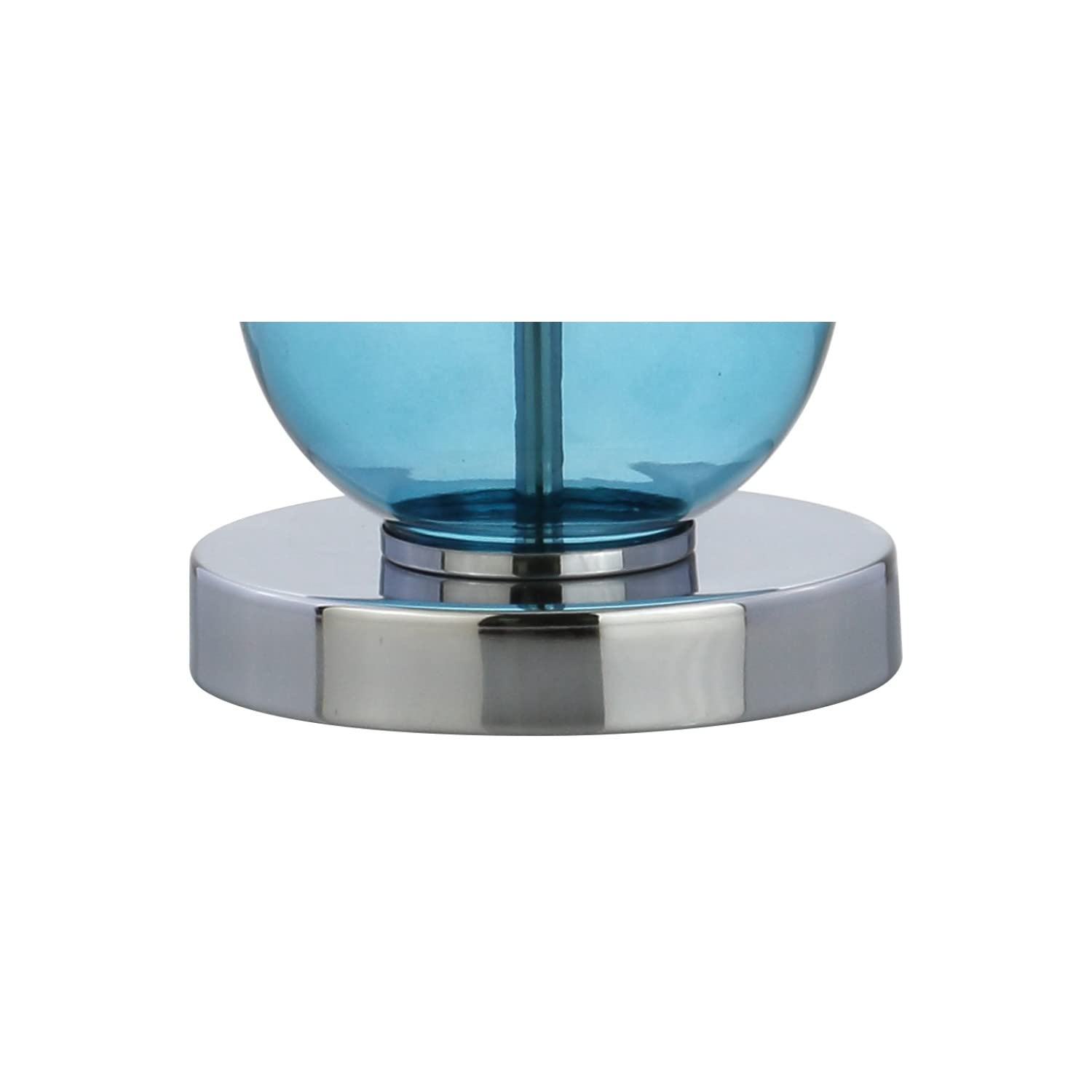 JONATHAN Y Bella 27" Glass Triple-Sphere LED Table Lamp, Sky Blue/Chrome, Model JYL1070C-SET2, Set of 2 for Bedroom, Living Room