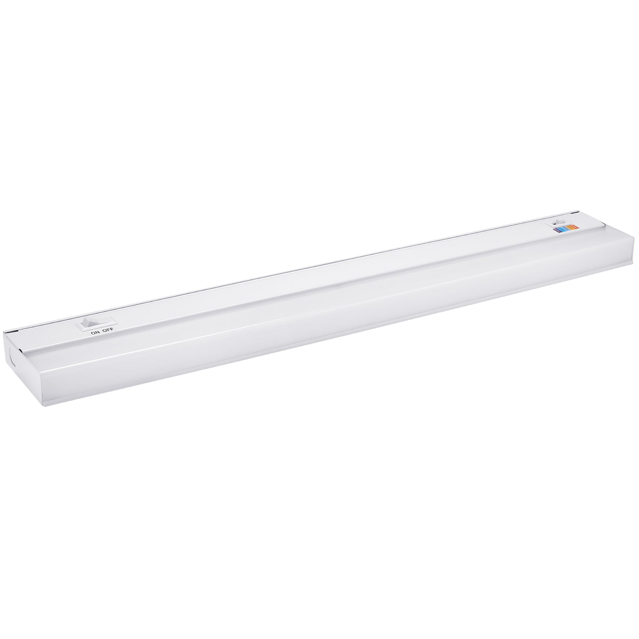 Maxxima LED Under Cabinet Light - 24 in., 950 Lumens, 5 CCT, White, Model MSL-241203, Hardwired, On/Off Switch