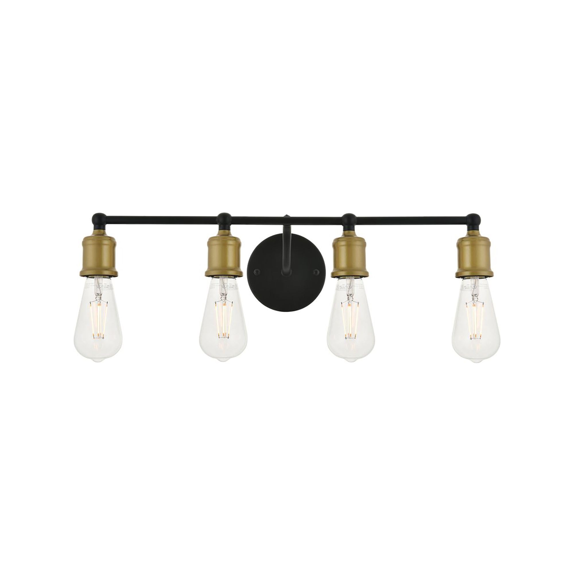 Living District Indoor Modern Home Decorative Bright Ceiling Serif 4 Light Brass and Black Wall Sconce