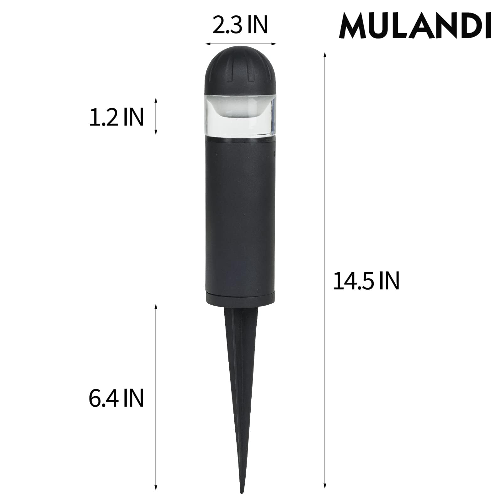Mulandi Led Landscape Bollard Pathway Light, 2W, Dc 12V Low Voltage Path Lighting Outdoor Waterproof, Die-Casted Aluminum Housing For Garden Light, 3000K Warm White Pack Of 8