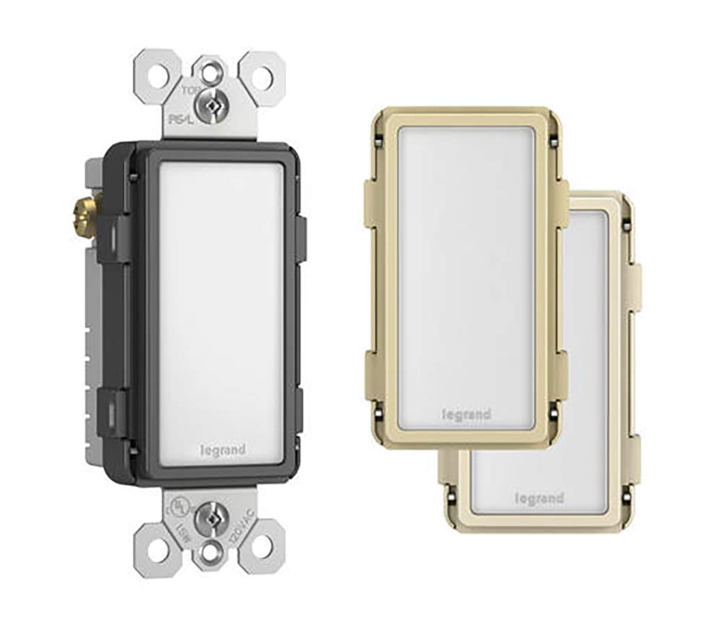 Legrand radiant NTLFULLTCCC6 Full Adjustable LED Night Light Outlet, For Hallways and Stairs, Optional Louver, Black/Light Almond/Ivory (1 Count)