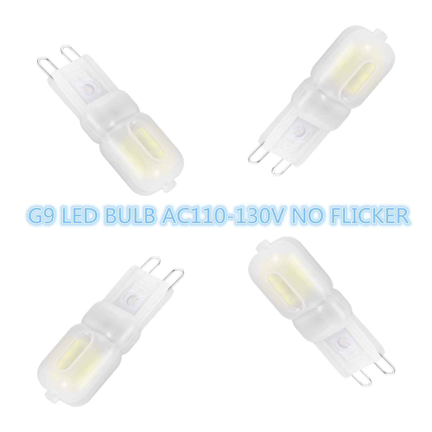 Sriomny G9 Led Bulb 2W Equivalent To 20W Halogen Lamp T4 6000K Cool White 120V G9 Base, 360 Omni-Directional Lighting, Home Ligh