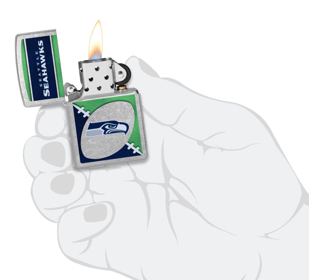 Zippo Nfl Seattle Seahawks Street Chrome Pocket Lighter