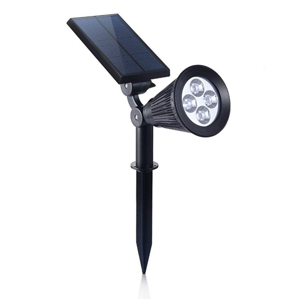 FALOVE Solar Spot Lights Outdoor, Waterproof, Cool White, 1 Pack, Model YH0502C, for Garden, Yard, Pathway, Uplighting