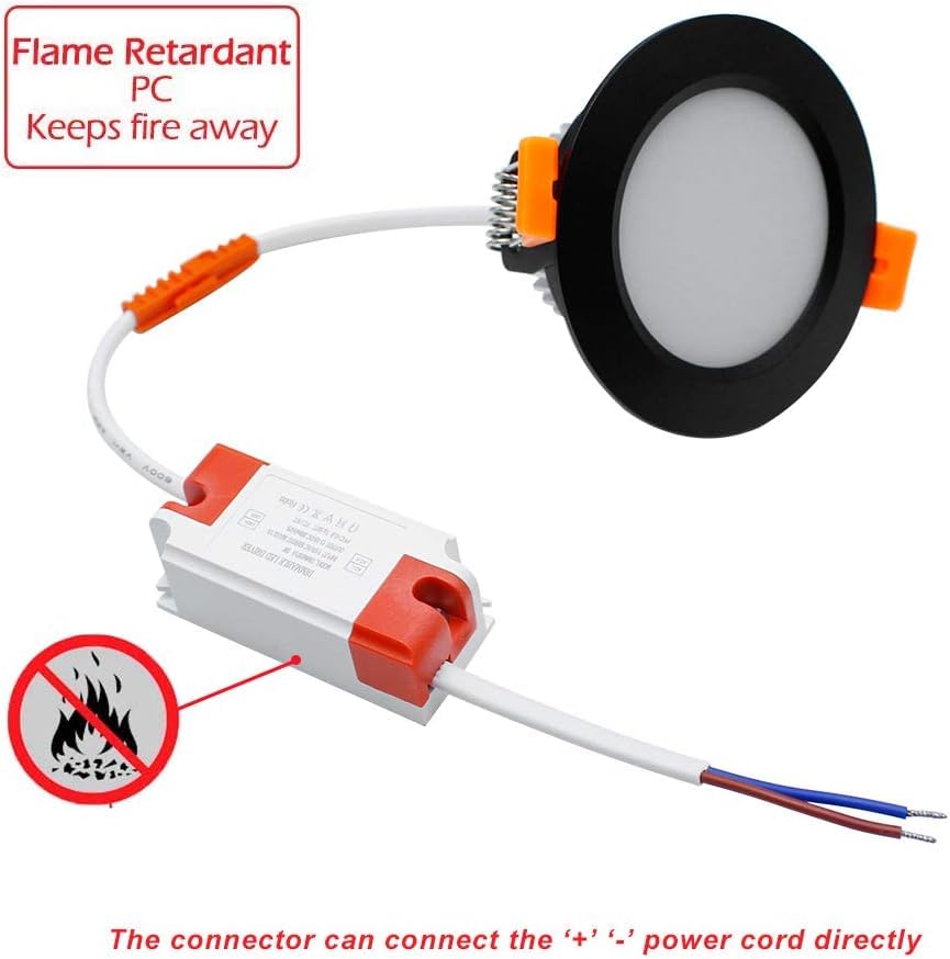 Ygs-Tech 2 Inch Led Recessed Lighting, Dimmable Downlight 3W(35W Halogen Equivalent), Cri80, 2700K Ultra Warm White Led Ceiling Light With Led Driver(4 Pack)