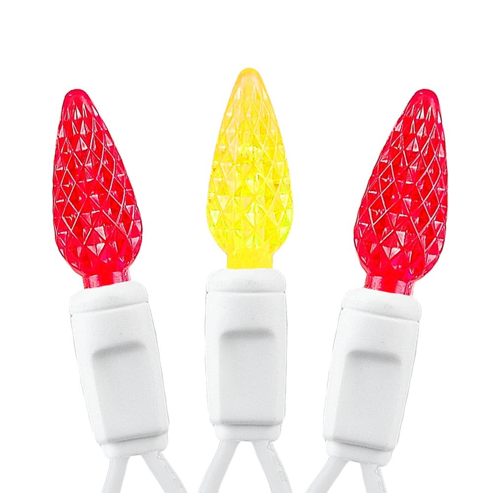 Novelty Lights 24Ft 70 Led C6 Led Mardi Gras String Lights, Outdoor Christmas Tree Commercial Grade Led String Lights, Christmas