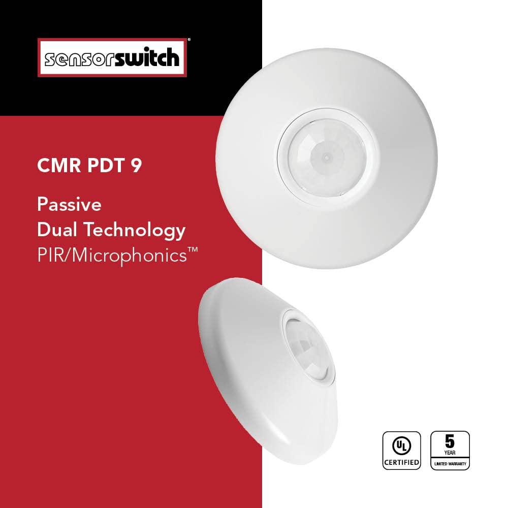 Sensor Switch Cmr Pdt 9 Contractor Select Ceiling Mount Occupancy Sensor, 12 Foot Radius, White