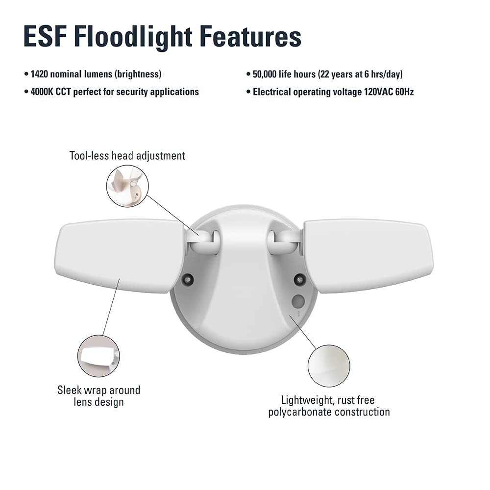 Halo Outdoor Led Flood & Security Light - 1420 Lumens White