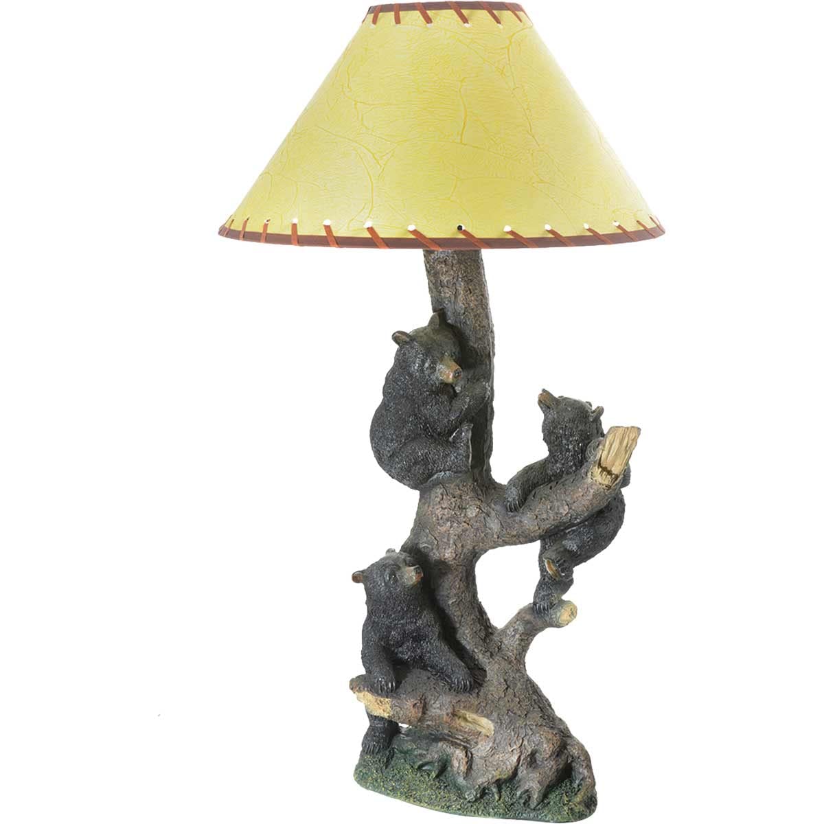 BLACK FOREST DECOR Climbing Bears Table Lamp - Rustic Cabin Lighting with Wildlife Theme