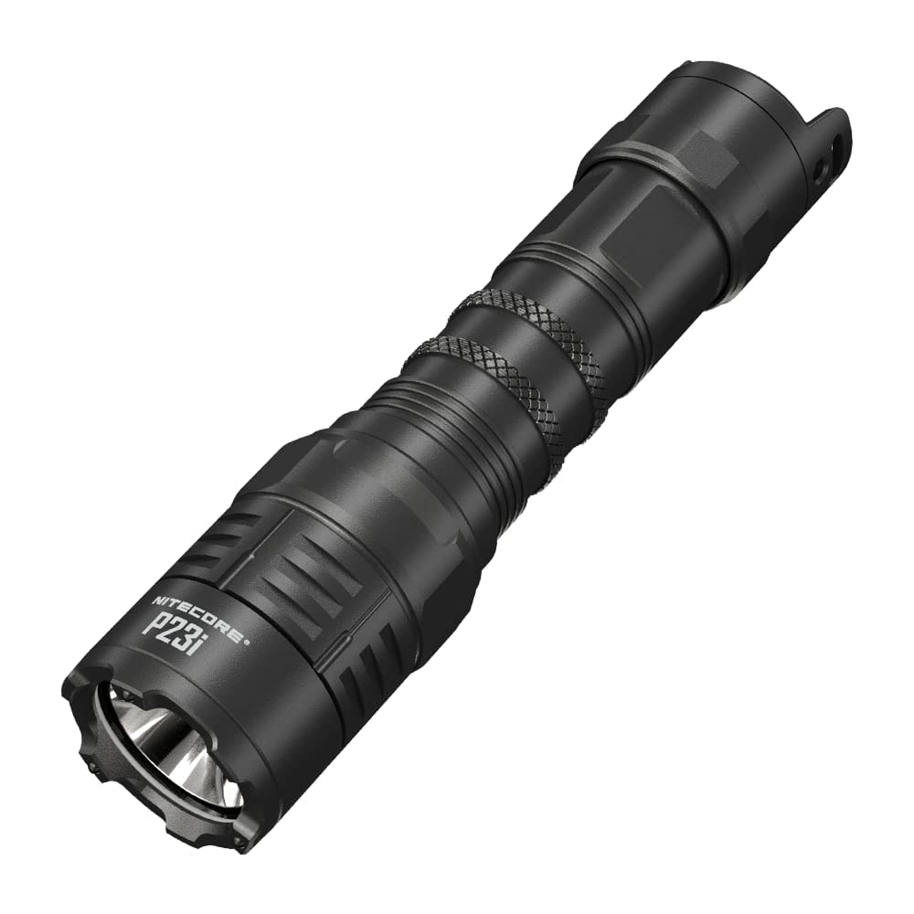 Nitecore P23i Long Range Flashlight, 3000 Lumens, 512 Yards Throw, Aluminum, Black