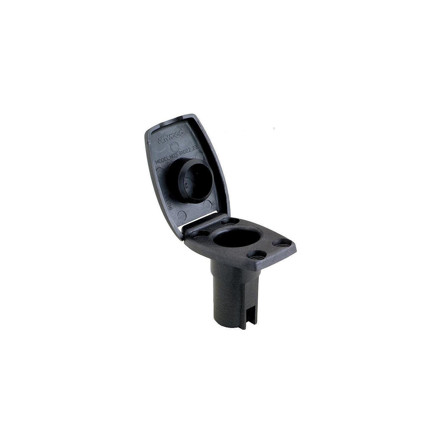 Attwood Oval 2-Pin Base for Angled Pole Light, Plastic, One Size, Black, Model 91022-7