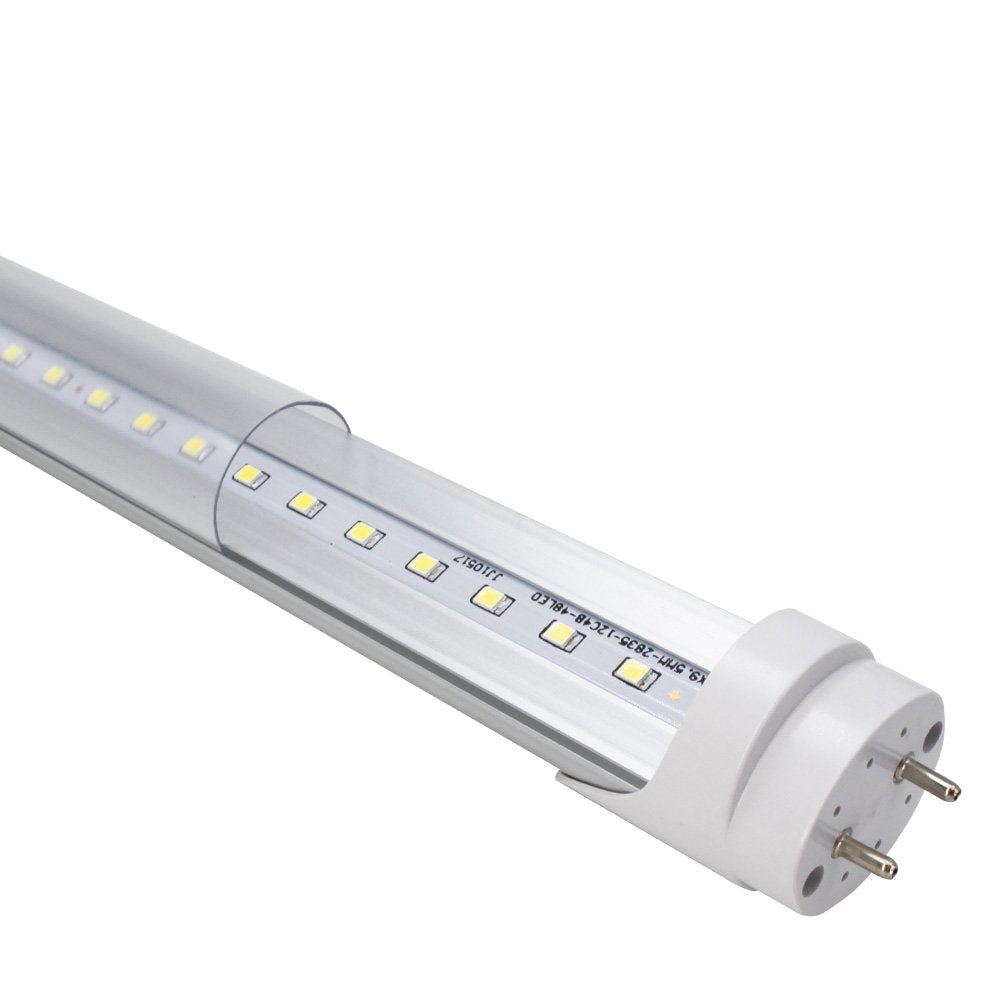 Lightingwill Led T8 Light Tube 4Ft, Daylight White 5000K, Dual-End Powered Ballast Bypass, 2000Lumen 18W (40W Equivalent Fluores