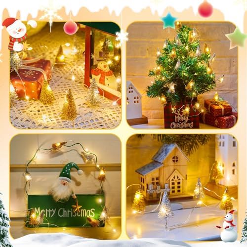 Fairy Lights Battery Operated with Christmas Tree, 6.5 FT 20 LED String Lights with Timer, Waterproof Warm White Fairy Lights fo
