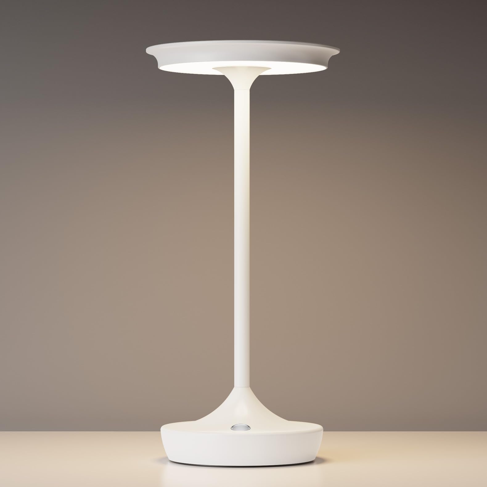 Tpczqj LED Cordless Table Lamp - Rechargeable, 3 Color Touch Dimming, Waterproof, White, Model HT-S825