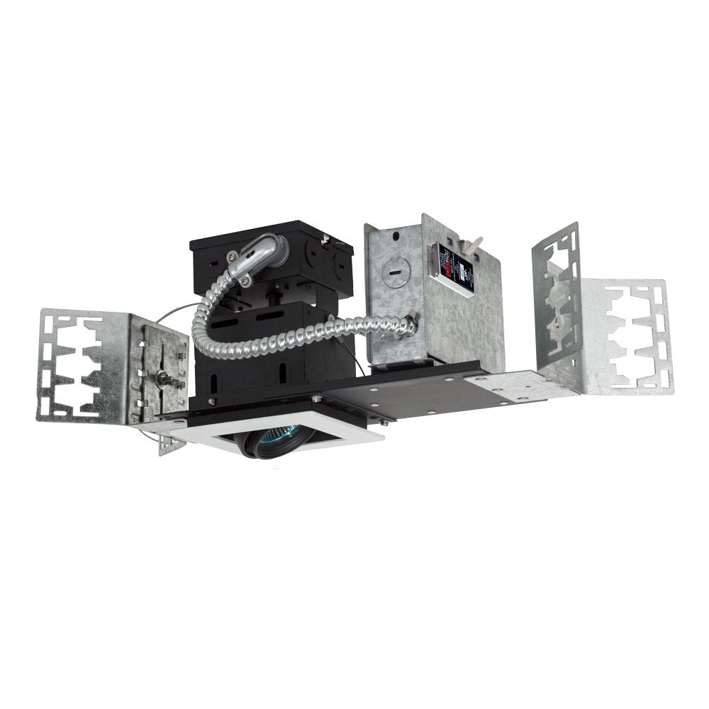 Jesco Lighting Mini Modulinear 50W Mr16 Directional Light, Black Interior/Silver Trim