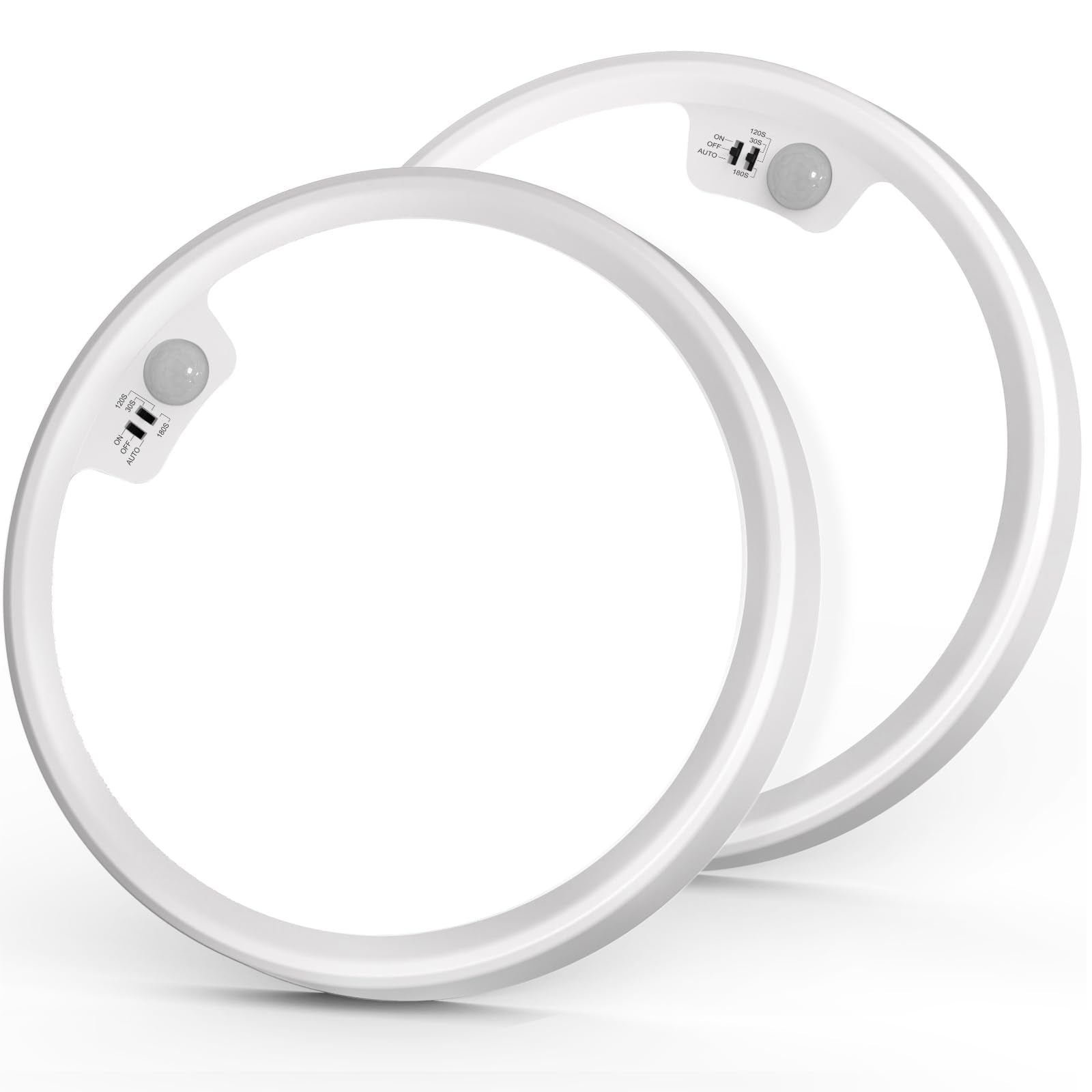 KEPLUG Motion Sensor Light Indoor Wired, 18W/1600LM Flush Mount Lighting Fixture, Round LED Light Fixtures Ceiling Mount for Sta