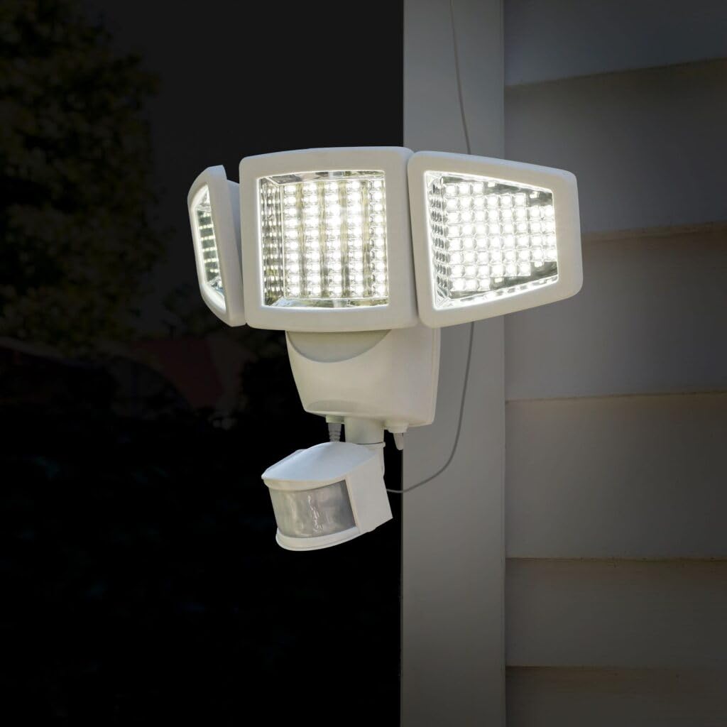 Sunforce 82153 150-LED Solar Motion Light - 1000 Lumen, 30ft Detection, Weather Resistant, White