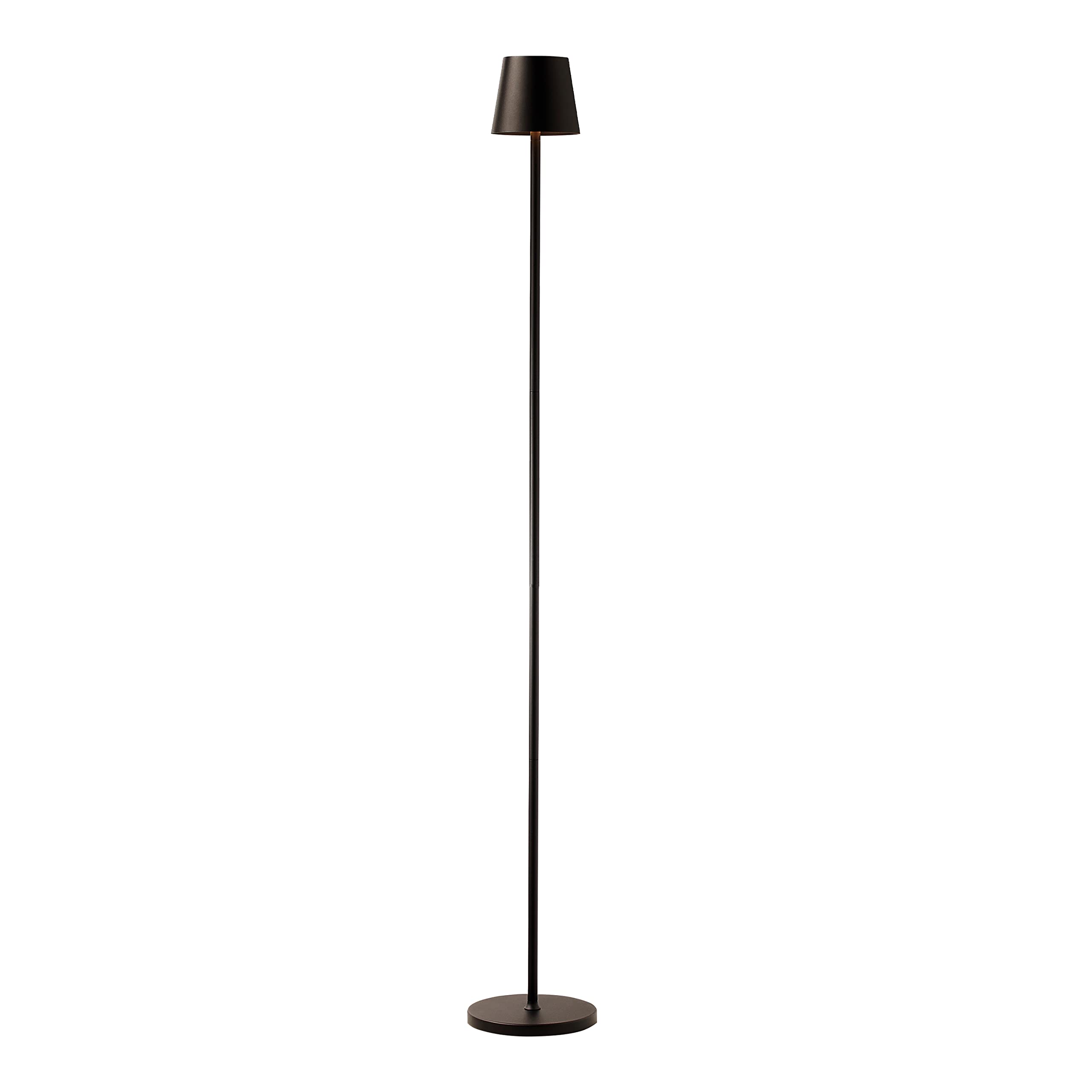 OBright Cordless LED Floor Lamp, Dimmable, Adjustable Height, Water Resistant, Black, Model OB-FL21B