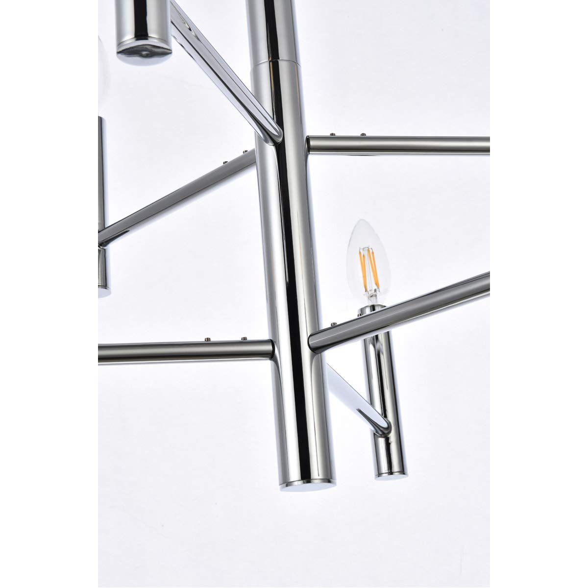 Living District Carmella 6-Light Mid-Century Metal Pendant in Chrome