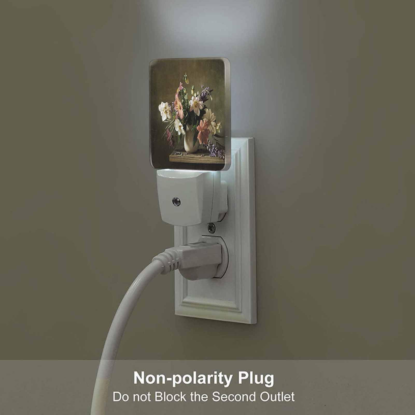Chrobak LED Night Light with Dusk to Dawn Sensor, Beautiful Bunch of Flowers, Model WML-Night-Light-231023-101