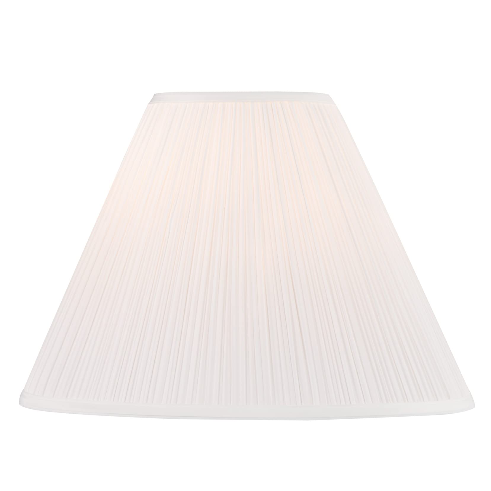 Aspen Creative 33137, Mushroom Shaped Pleated Traditional Spider Construction Lamp Shade, White, 9&quot; Top X 18&quot; Bottom X 13&quot; Slant