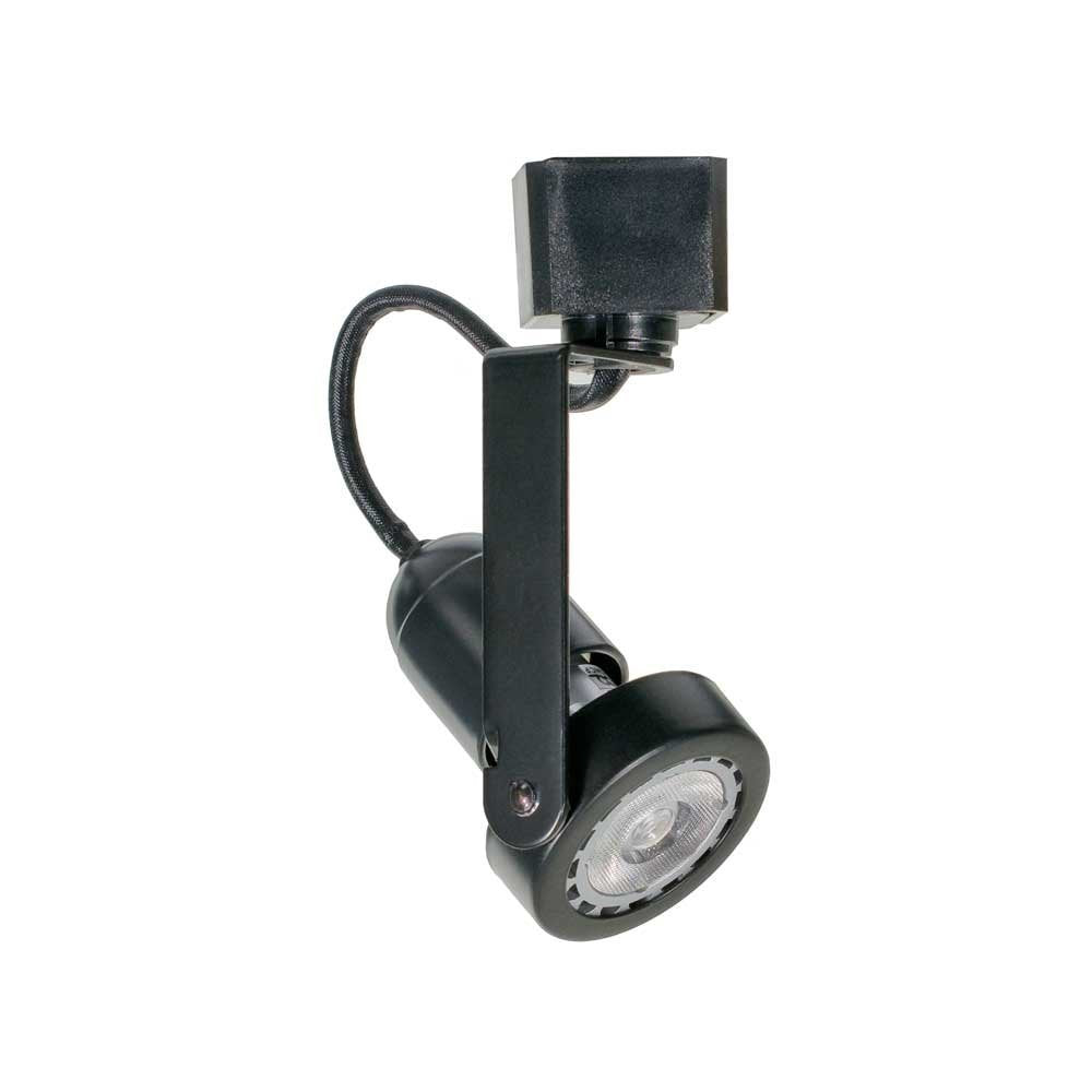 Jesco Lighting 1-Light GU10 Mini Gimbal Track Head, 120V, Steel, Black, Model H2HV210BK