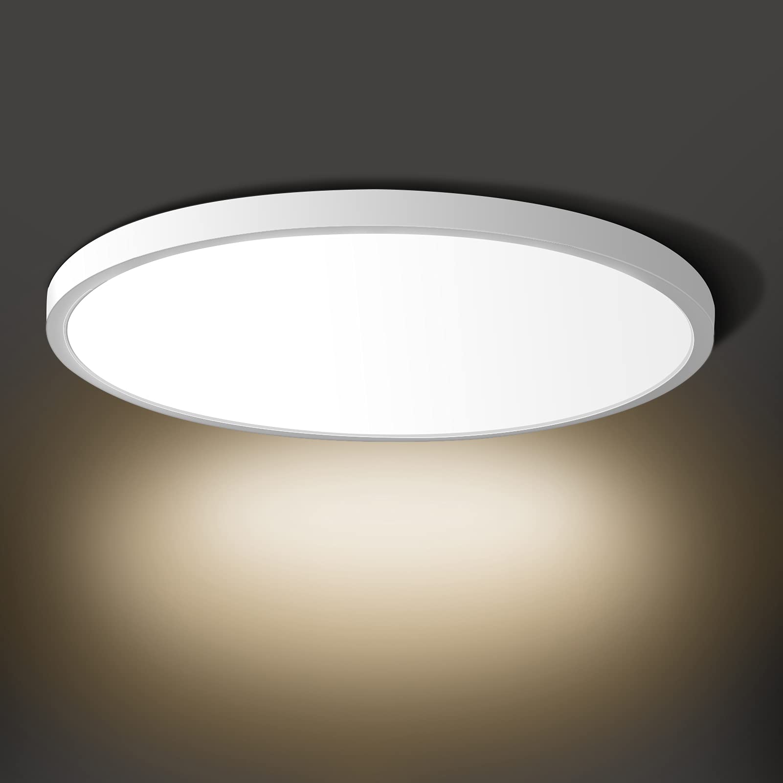 Inshareplus Led Flush Mount Ceiling Light, 12 Inch, 24W, Natural White, Modern Design For Bedroom, Bathroom, Kitchen, Model 42F9A356