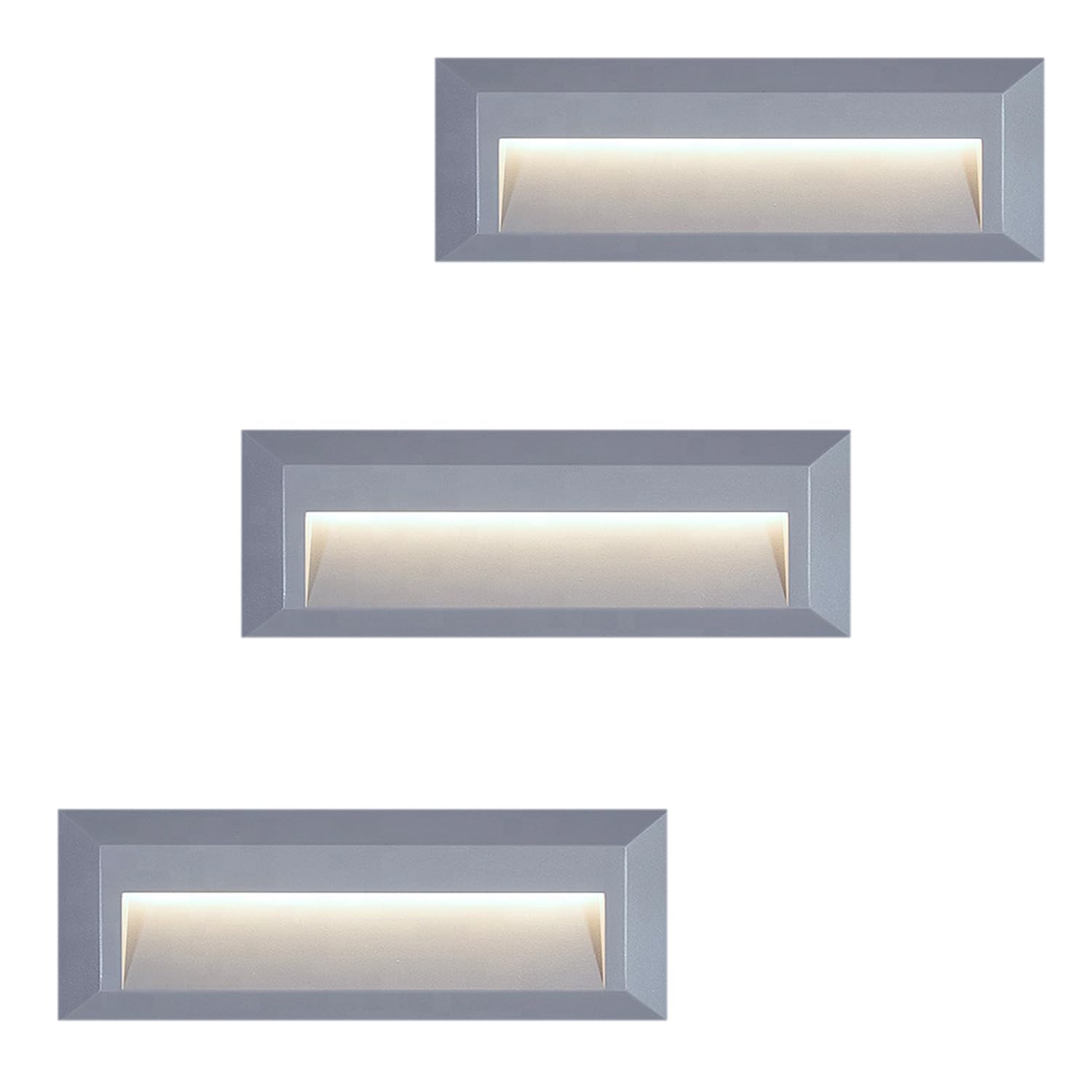 Zonk Led Outdoor Indoor Stair Lights  Line Voltage 110-240V 2W Landscape Pathway Step Light  9Inch Non-Dimmable 4000K Ip65 Waterproof Stairway Lighting  Deck Lights  Retaining Wall Lights  3 Pack