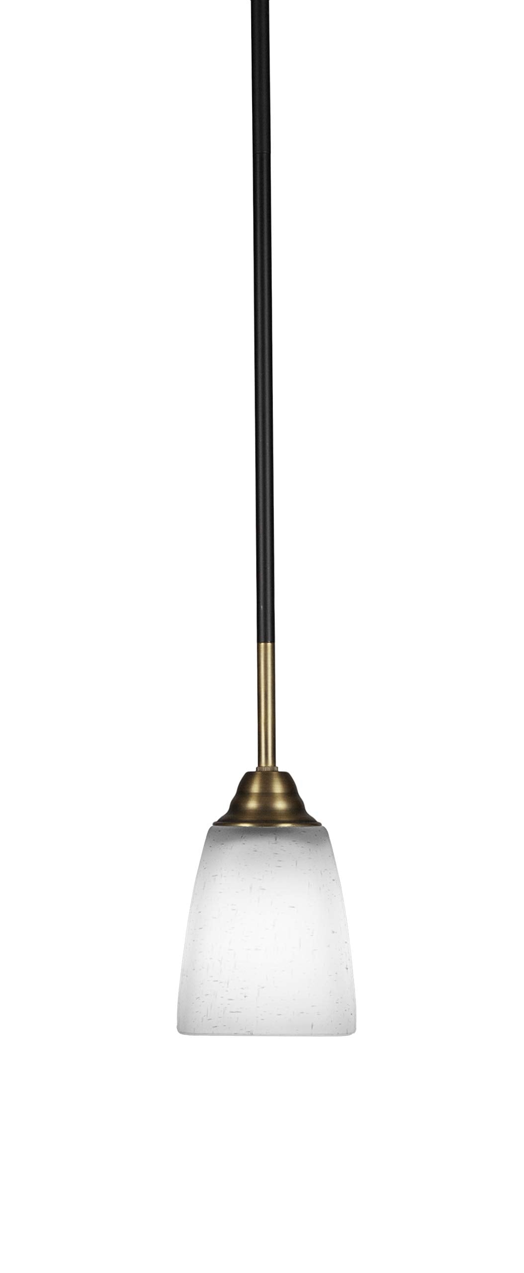 Toltec Lighting Paramount 1 Light Mini Pendant in Matte Black & Brass (3401-MBBR-460)
