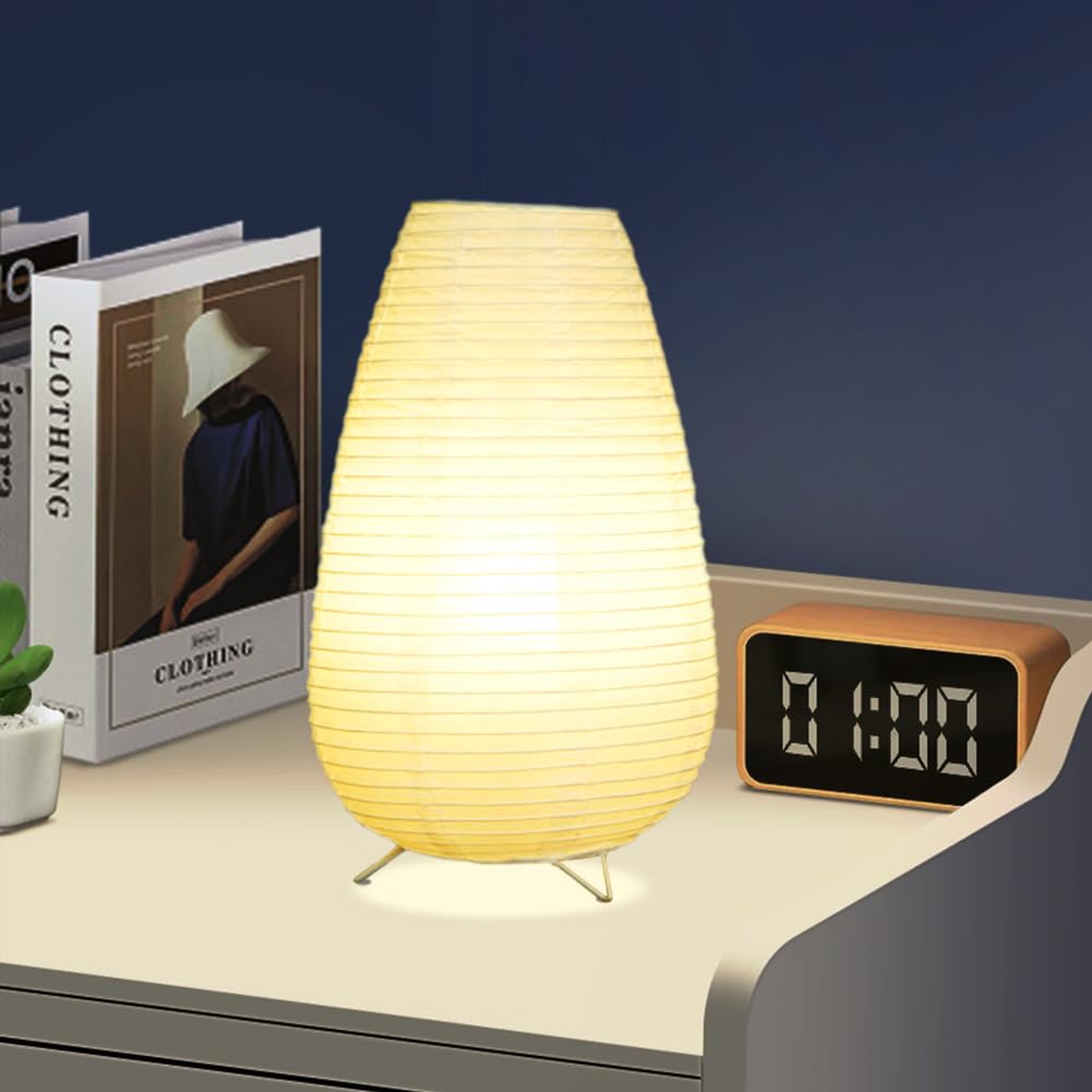 Bedside Table Lamp Paper And Standing Lamp Room Decoration Festival Lantern Light Nightstand Desk Lamp Bedroom Dresser Living Ki