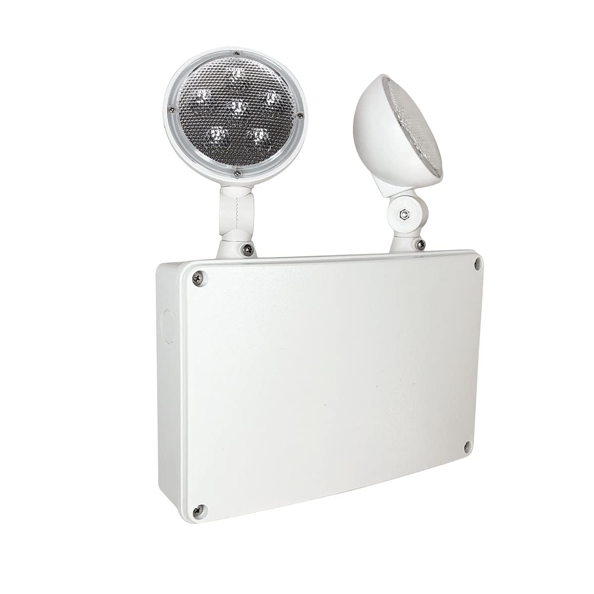 Nora Lighting Ne-970 Self-Diagnostic 2-Head Waterproof Emergency Light With Battery Backup, White Housing