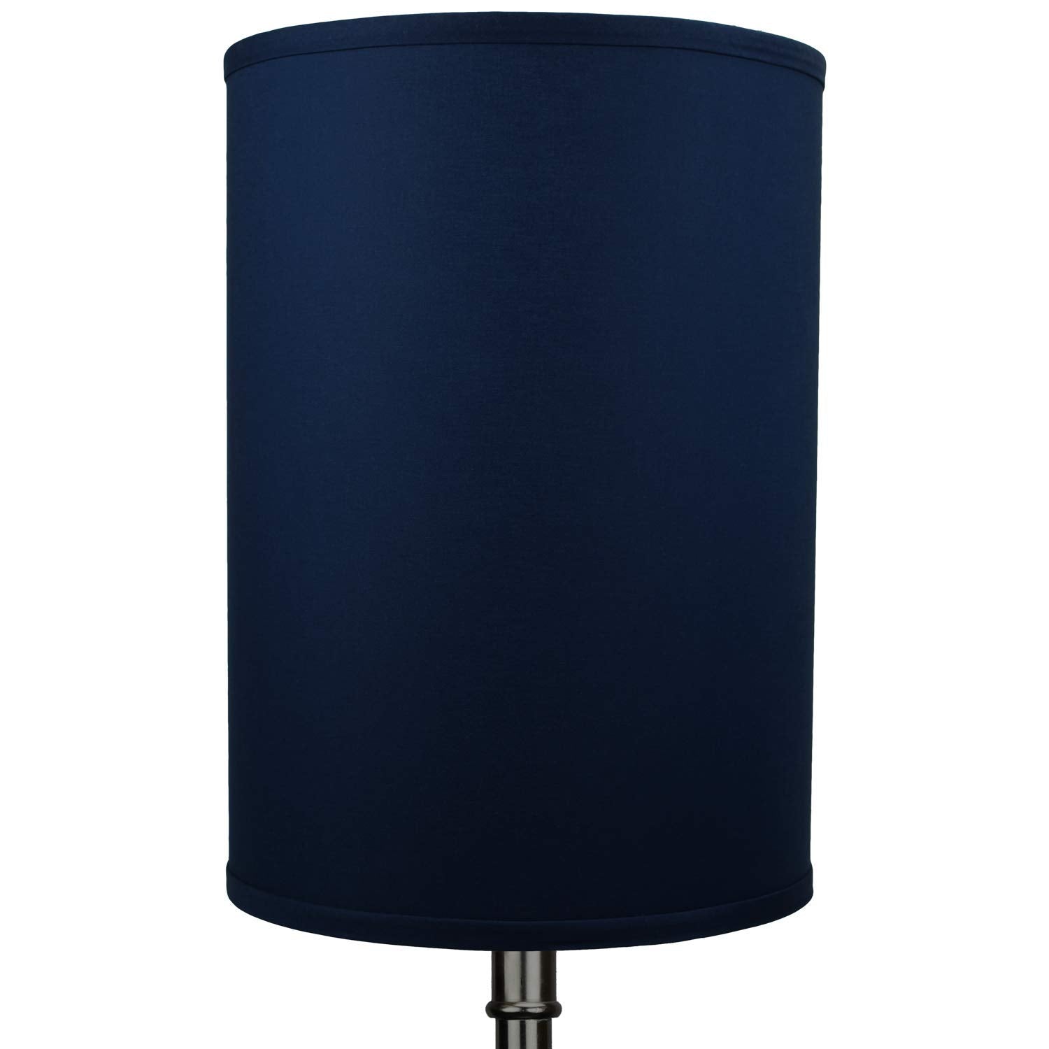 Fenchelshades.Com 12'' Diameter X 17'' Height Drum Lampshade Retro Rustic Vintage Hardback Usa Made (Navy Blue)