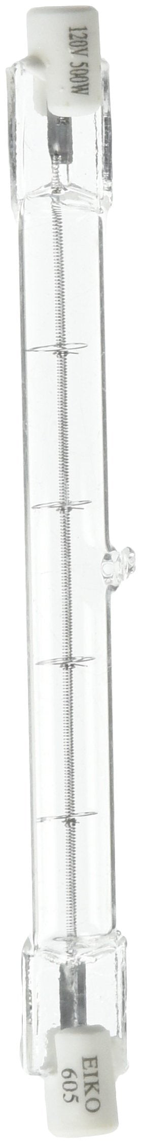 Eiko Q500T3/CL/120V Halogen Bulbs, 500W, T-3 R7s Base, Soft White, Tungsten