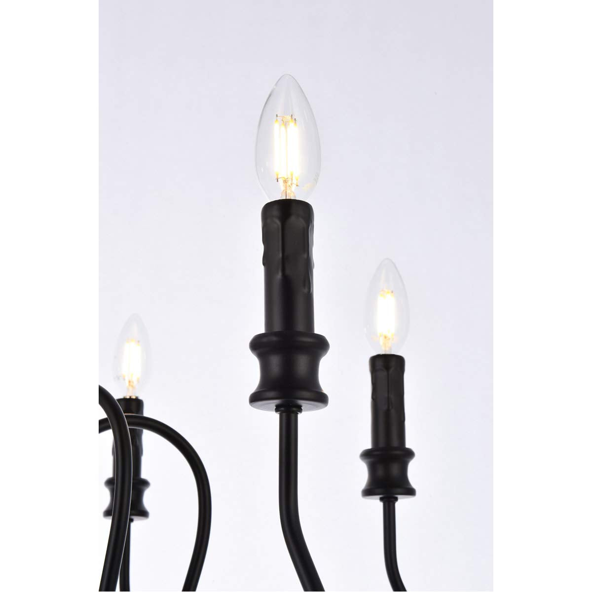 Living District Indoor Modern Home Decorative Bright Ceiling Flynx 6 Lights Pendant in Black