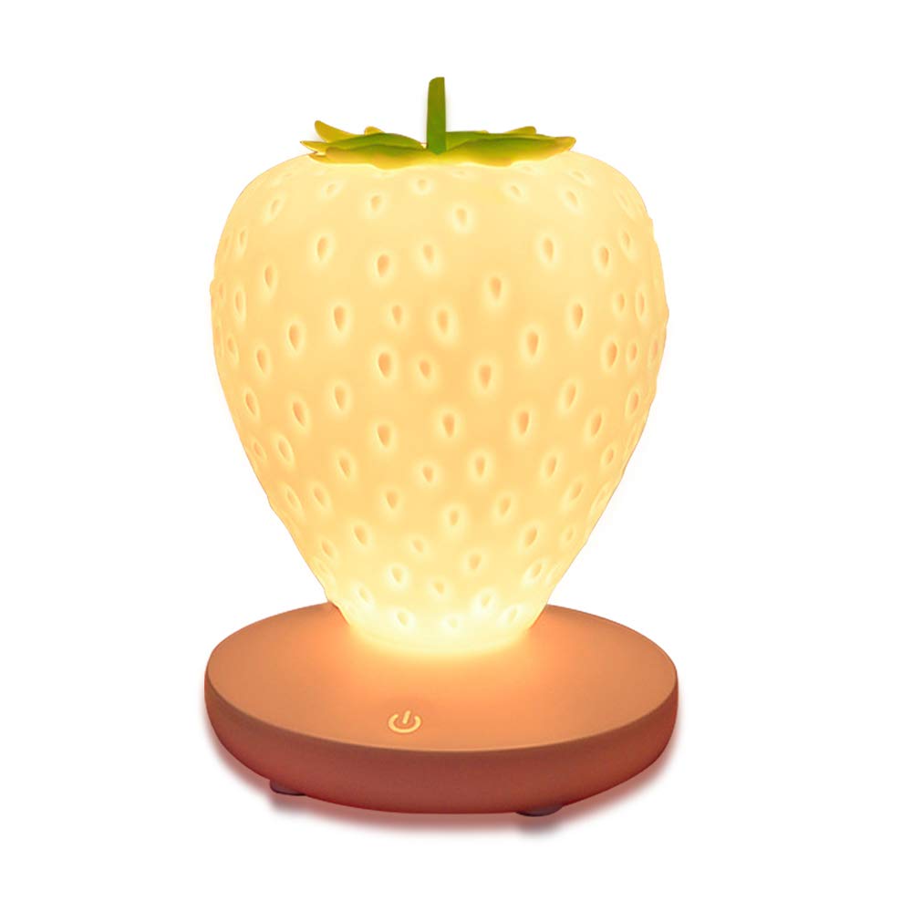 ANQIA Led Color Changing Cute Touch Strawberry Night Light Table Lamp for Bedroom, Dresser, Living Room, Kids Room, Office, Fest
