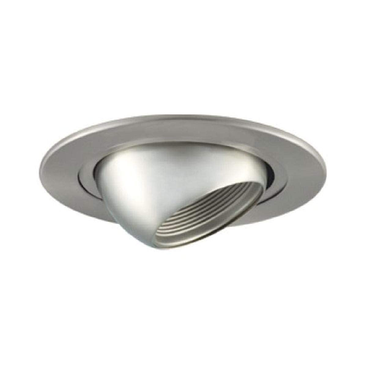 Jesco Lighting Tm205St 2-Inch Aperture Line Voltage Trim Recessed Light, Adjustable Eyeball, Satin Chrome Finish