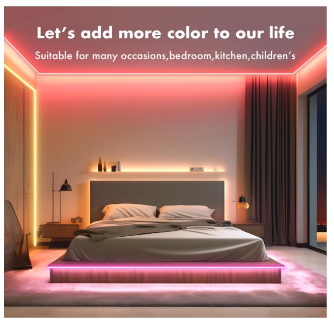 MFWW Neon Rope Lights, 82FT RGB LED Strip, IP67 Waterproof, Music Sync, Flexible, Multicolor, Model TongYan411NHRGB25M