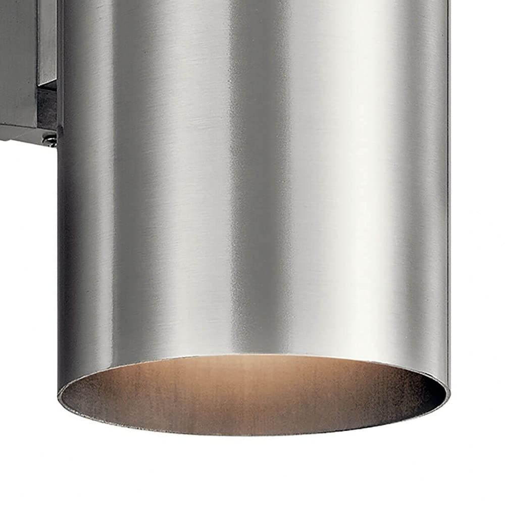 Kichler 9246Ba Two Light Indoor/Outdoor Wall Mount, Brushed Aluminum, 15''
